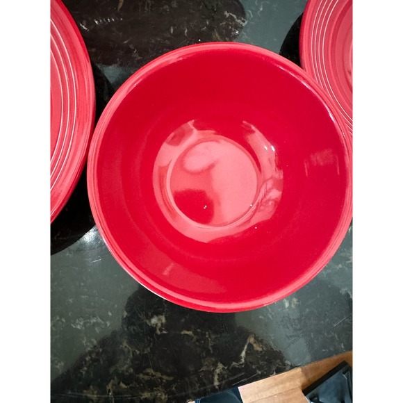 Tuxton Home Concentric Dinnerware Cayenne Red-4 Piece Place Setting - Picture 5 of 8